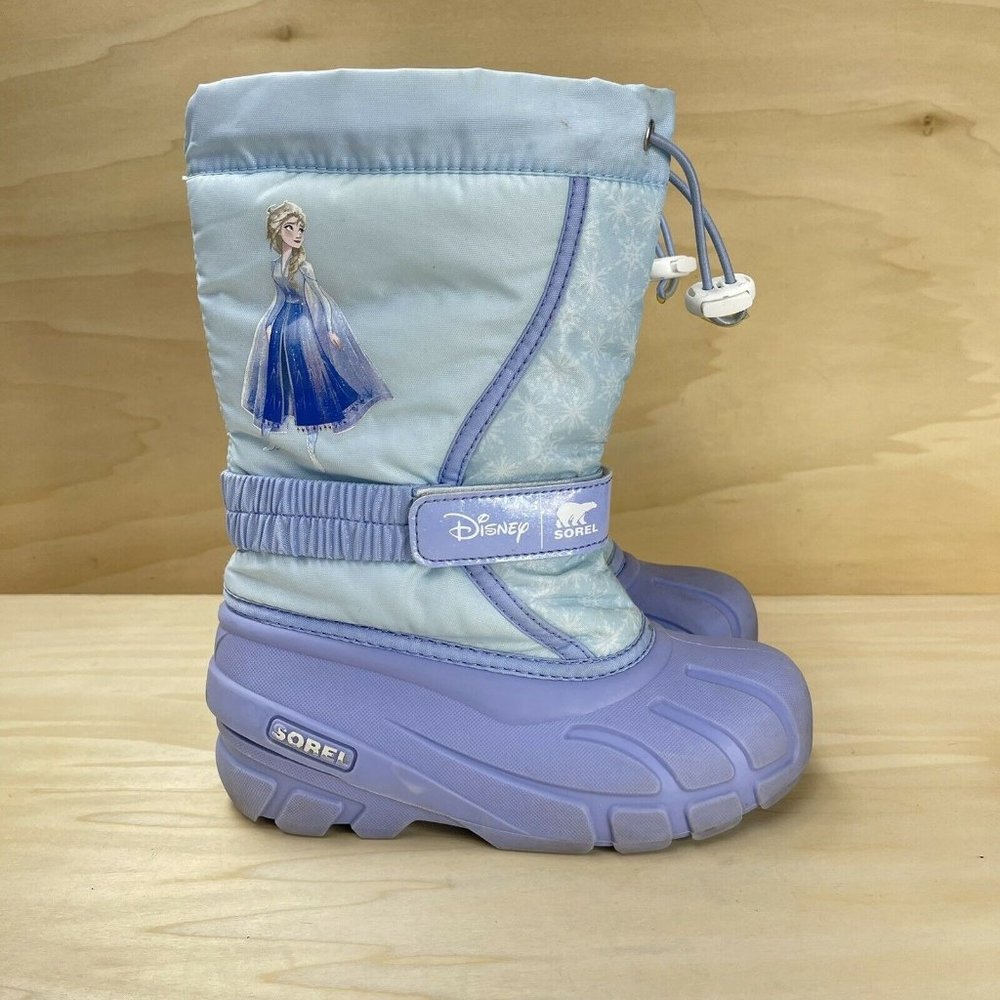 Sorel X Disney Girls Flurry Elsa Frozen II Waterproof Snow Boots Size 1